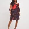 Joanna Hope Graphic Floral Print Shift Dress| Red Print -Trendy Rae Sales x01ii010725w