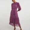 Joanna Hope Dobby Maxi Dress| Purple