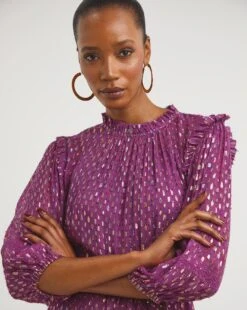 Joanna Hope Dobby Maxi Dress| Purple -Trendy Rae Sales x01ii416794w