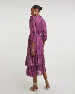 Joanna Hope Dobby Maxi Dress| Purple -Trendy Rae Sales x01ii416796w