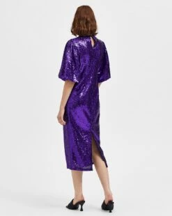 Selected Femme Sequin Midi Dress| Purple -Trendy Rae Sales x01km872503c