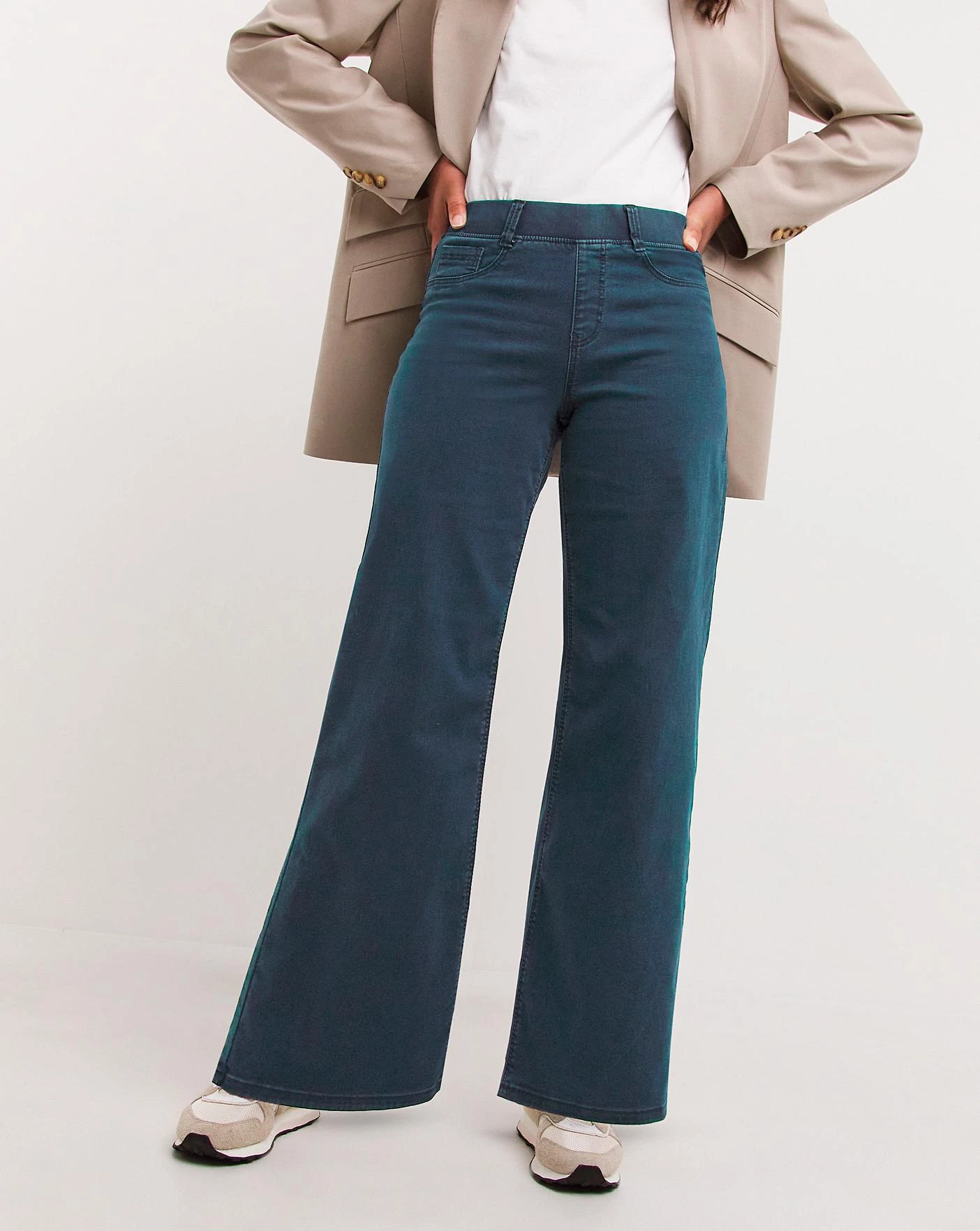 Lottie Dark Indigo Pull On Wide Leg Jeggings| Dark Indigo 8 Lottie Dark Indigo Pull On Wide Leg Jeggings| Dark Indigo - Image 6