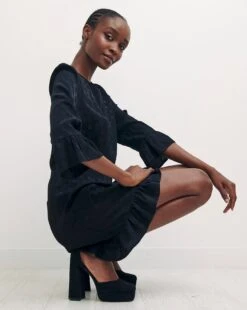 Nobody's Child Fleur Mini Dress| Black -Trendy Rae Sales x01nl127501c