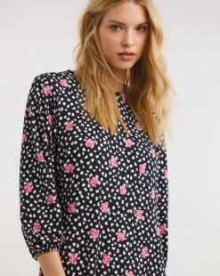 Soft Touch Jersey Midi A-Line Dress| Multi Coloured Floral -Trendy Rae Sales x01rn165743w