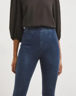 Mid Blue Jersey Denim Leggings| Mid Blue -Trendy Rae Sales x01tt114707w