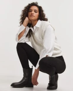 Black Jersey Denim Leggings| Black