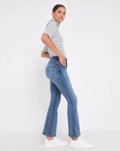 Dream Sculpt Mid Blue Bootcut Jeans| Mid Blue -Trendy Rae Sales x01uy099751w