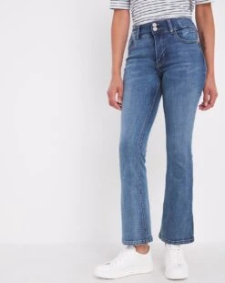Dream Sculpt Mid Blue Bootcut Jeans| Mid Blue -Trendy Rae Sales x01uy099752w