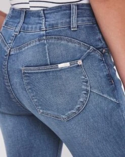 Dream Sculpt Mid Blue Bootcut Jeans| Mid Blue -Trendy Rae Sales x01uy099754w