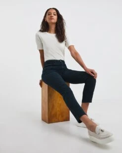 Dark Blue Babycord Slim Jeans| Dark Blue