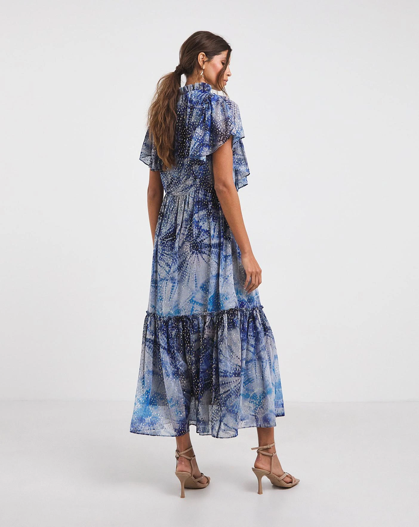 Jo By Joanna Hope Tie Dye Print Dress| Blue Print 4 Jo By Joanna Hope Tie Dye Print Dress| Blue Print - Image 2