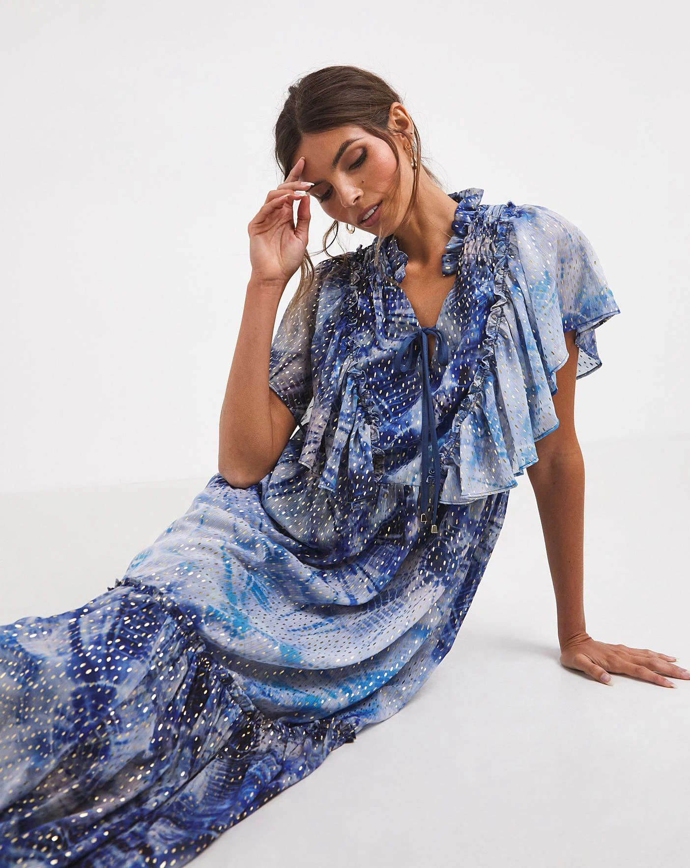 Jo By Joanna Hope Tie Dye Print Dress| Blue Print 3 Jo By Joanna Hope Tie Dye Print Dress| Blue Print
