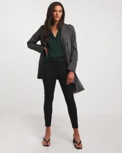 Stretch Bengaline Pull On Lurex Jegging| Lurex