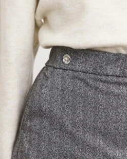 Pull On Lurex Herringbone Power Ponte Stretch Skirt| Sequin -Trendy Rae Sales x01zf195737w