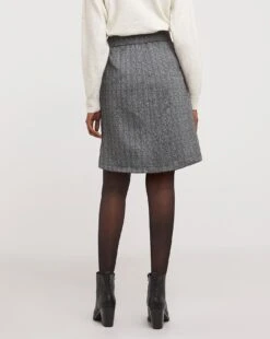 Pull On Lurex Herringbone Power Ponte Stretch Skirt| Sequin -Trendy Rae Sales x01zf195738w