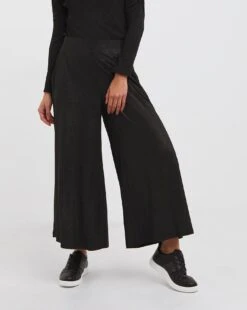 Pull On Foil Printed Soft Touch Wide Ankle Grazer| Black 8 Pull On Foil Printed Soft Touch Wide Ankle Grazer| Black -Trendy Rae Sales x01zf216727w