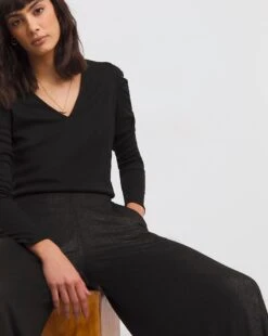 Pull On Foil Printed Soft Touch Wide Ankle Grazer| Black 9 Pull On Foil Printed Soft Touch Wide Ankle Grazer| Black -Trendy Rae Sales x01zf216729w