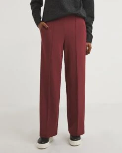 Pull On Super Stretchy Scuba Crepe Trousers| Red -Trendy Rae Sales x01zf217794w