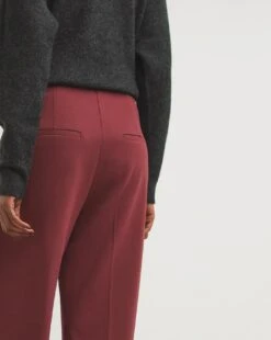 Pull On Super Stretchy Scuba Crepe Trousers| Red -Trendy Rae Sales x01zf217796w