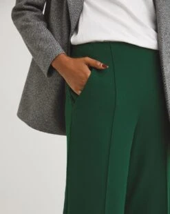Pull On Super Stretchy Scuba Crepe Trousers| Green -Trendy Rae Sales x01zf219794w