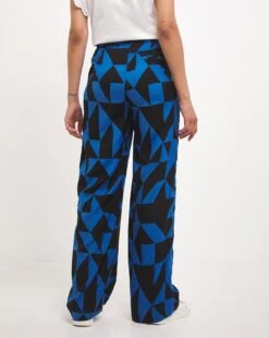 Printed Spun Wide Leg Trouser| Blue Print -Trendy Rae Sales x01zf222723w