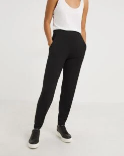 Black/Black 2 Pack Pull On Lightweight Jersey Tapered Leg Trousers| Black/Black -Trendy Rae Sales x01zf890748w