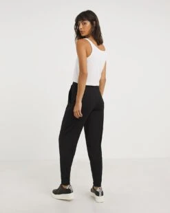 Black/Black 2 Pack Pull On Lightweight Jersey Tapered Leg Trousers| Black/Black -Trendy Rae Sales x01zf890749w