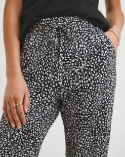 Mono Print Stretch Jersey Tapered Trousers| Mono Print -Trendy Rae Sales x01zh027757w