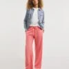 Coral Linen Mix Straight Leg Trousers| Coral -Trendy Rae Sales x01zh034722w