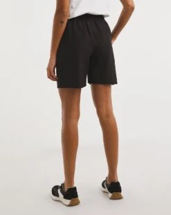 Black Linen Mix Shorts| Black -Trendy Rae Sales x01zh114721w