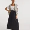 Navy Linen Mix Maxi Skirt| Navy -Trendy Rae Sales x01zh173720w