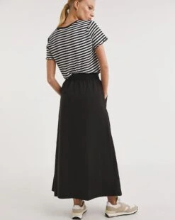 Black Linen Mix Maxi Skirt| Black -Trendy Rae Sales x01zh179723w