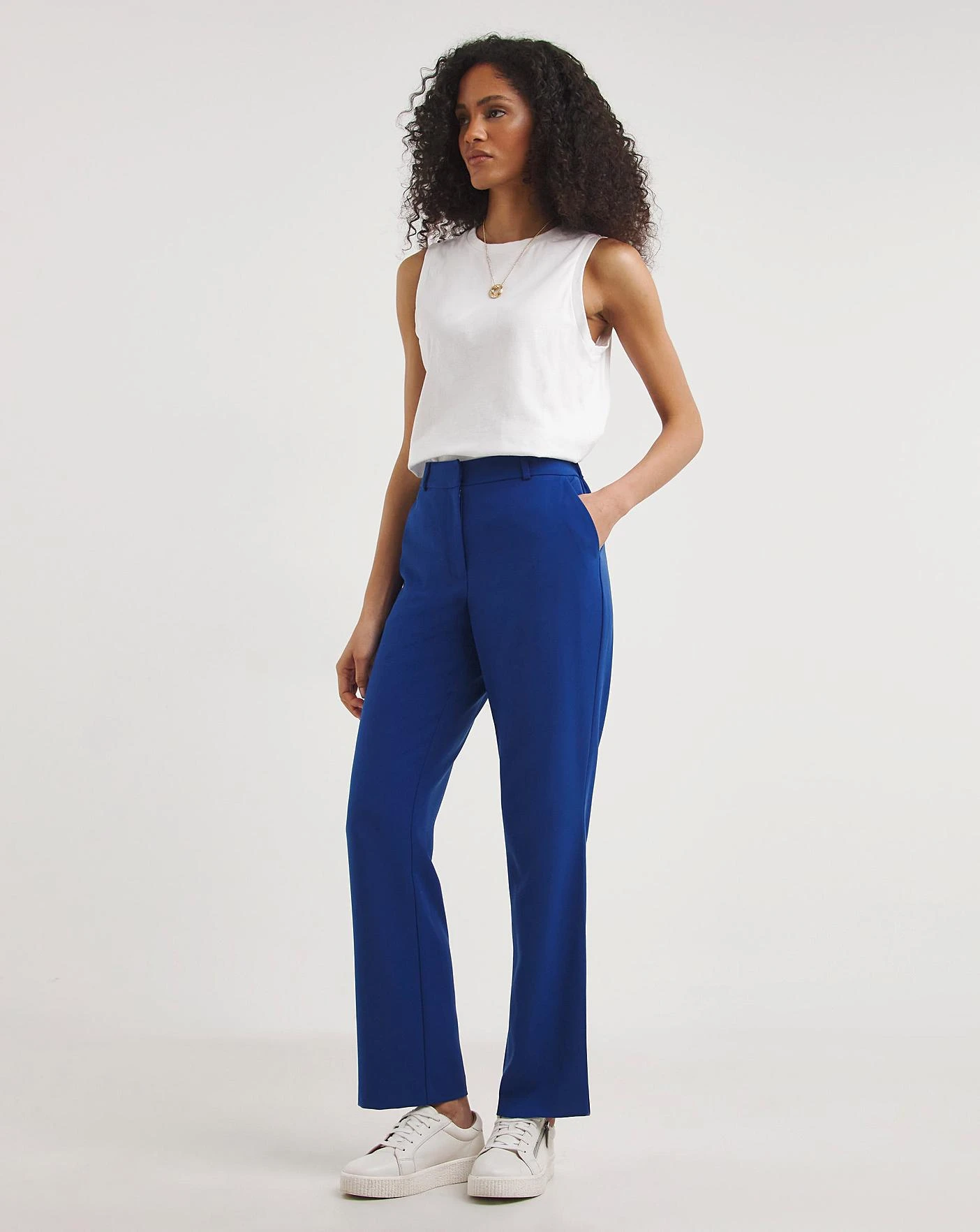 Cobalt Straight Leg Trousers| Cobalt 4 Cobalt Straight Leg Trousers| Cobalt - Image 2