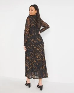 Joanna Hope Animal Asymmetric Frill Mesh Maxi Dress| Print -Trendy Rae Sales x02wi570725w
