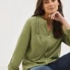 Julipa Neck Detail Jersey Tunic| Green 2 Julipa Neck Detail Jersey Tunic| Green -Trendy Rae Sales x07eg335741w