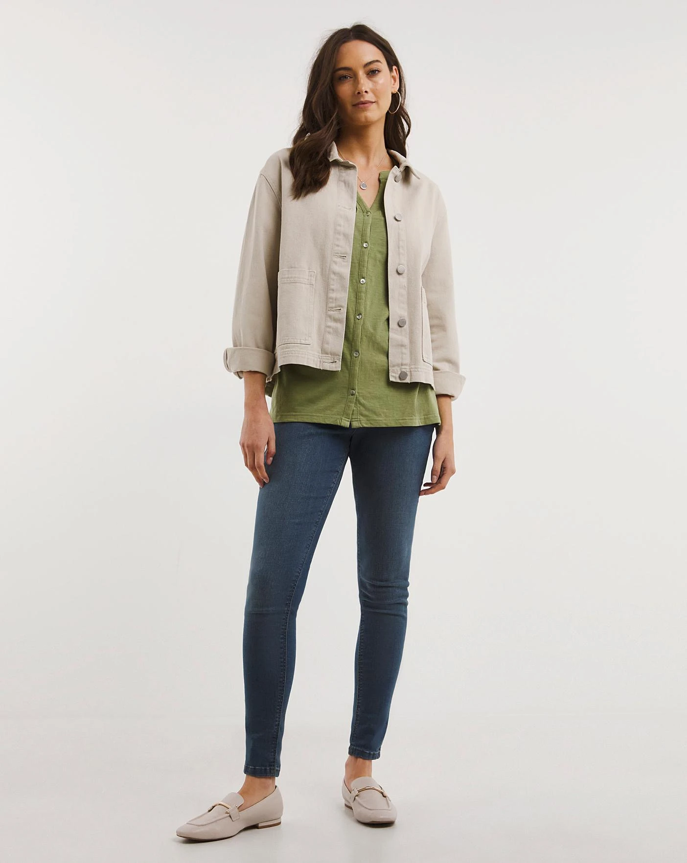 Julipa Neck Detail Jersey Tunic| Green 5 Julipa Neck Detail Jersey Tunic| Green - Image 3