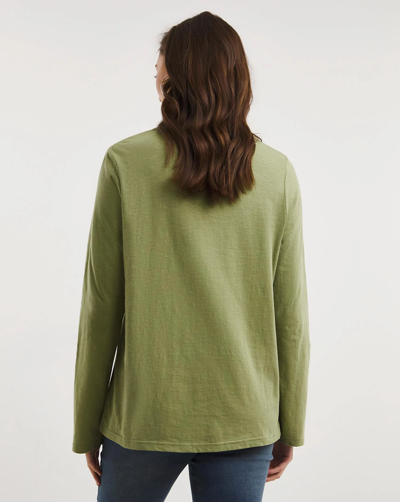 Julipa Neck Detail Jersey Tunic| Green 4 Julipa Neck Detail Jersey Tunic| Green - Image 2