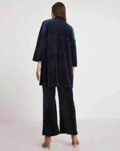 Joanna Hope Velour 3-Piece Trouser Set| Navy -Trendy Rae Sales x07ii527710w