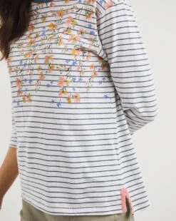 Julipa 3/4 Sleeve T-shirt| Stripe -Trendy Rae Sales x07vh828748w