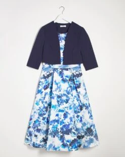 Joanna Hope Blue Floral Prom Dress & Shrug| Print -Trendy Rae Sales x07wi597741s