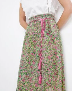 Julipa Ditsy Tassle Midi Skirt| Pink Multi-coloured -Trendy Rae Sales x07zq554744w