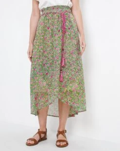 Julipa Ditsy Tassle Midi Skirt| Pink Multi-coloured -Trendy Rae Sales x07zq554745w