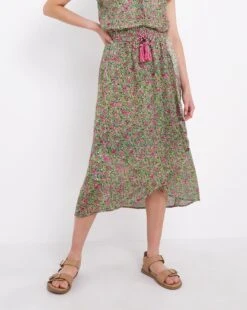 Julipa Ditsy Tassle Midi Skirt| Pink Multi-coloured -Trendy Rae Sales x07zq554750w