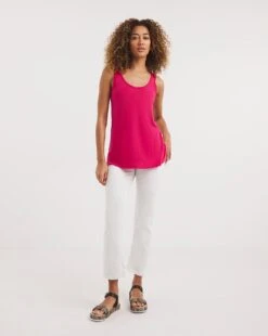 2 Pack Sleeveless Swing Vests| Hot Pink/Ivory 10 2 Pack Sleeveless Swing Vests| Hot Pink/Ivory -Trendy Rae Sales y01aa619737w