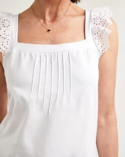 Frill Sleeve Top| White -Trendy Rae Sales y01aa620707w