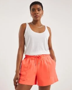 Pocket Sweat Shorts| Coral