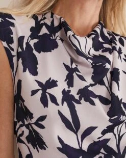 Phase Eight Willow Floral Cowl Neck Dress| Cream Multi-coloured -Trendy Rae Sales y01bo712571s