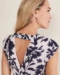 Phase Eight Willow Floral Cowl Neck Dress| Cream Multi-coloured -Trendy Rae Sales y01bo712573s