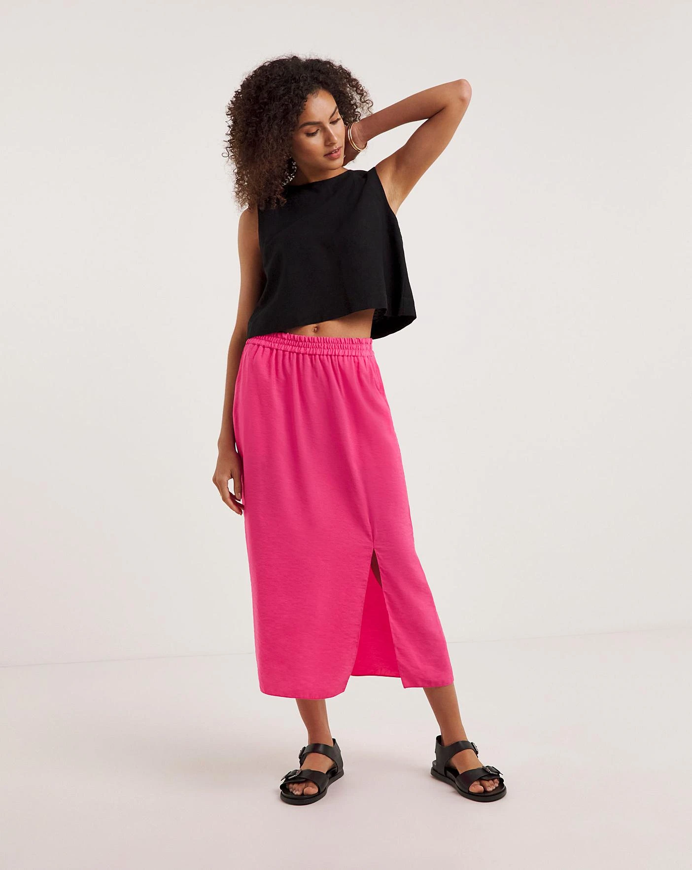 Ro&Zo Split Leg Skirt| Pink 3 Ro&Zo Split Leg Skirt| Pink