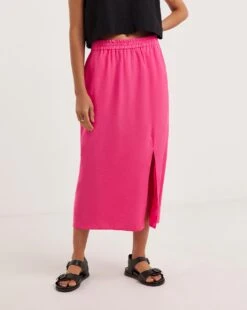 Ro&Zo Split Leg Skirt| Pink 9 Ro&Zo Split Leg Skirt| Pink -Trendy Rae Sales y01cz114803w